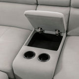 Farrah - 3 Piece Sectional With Adjustable Headrests - Light Gray