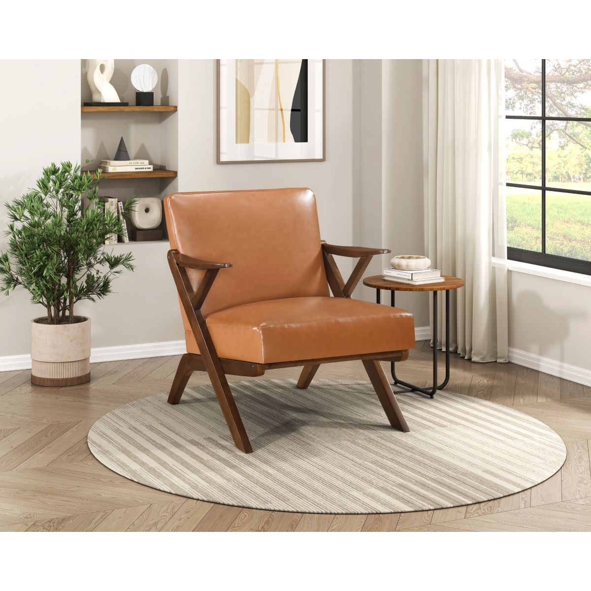 Gideon - Accent Chair Dark Brown Base