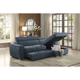 Ferriday - 2 Piece Sectional With Adjustable Headrests, Pull-Out Bed And Right Chaise With Hidden Storage