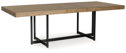 Tomtyn - Rectangular Dining Room Extension Table - Light Brown