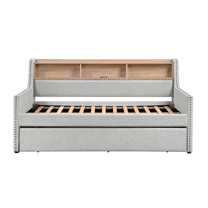 Baxter - Daybed With Trundle - Light Gray