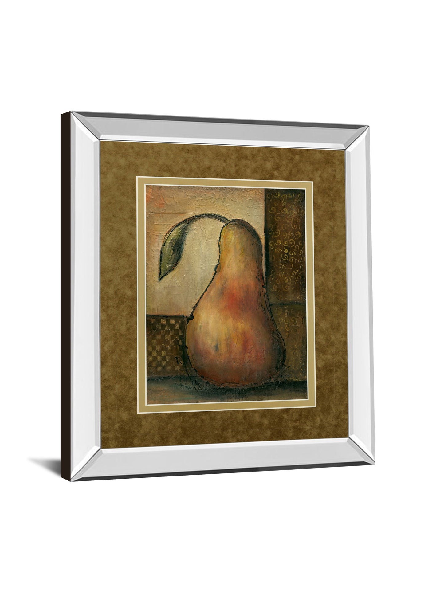 Peralicous Il By Joyce Combs - Mirror Framed Print Wall Art - Light Brown