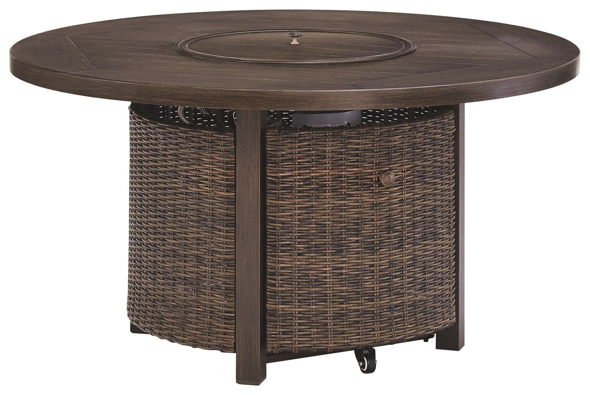 Paradise Trail - Round Fire Pit Table - Medium Brown
