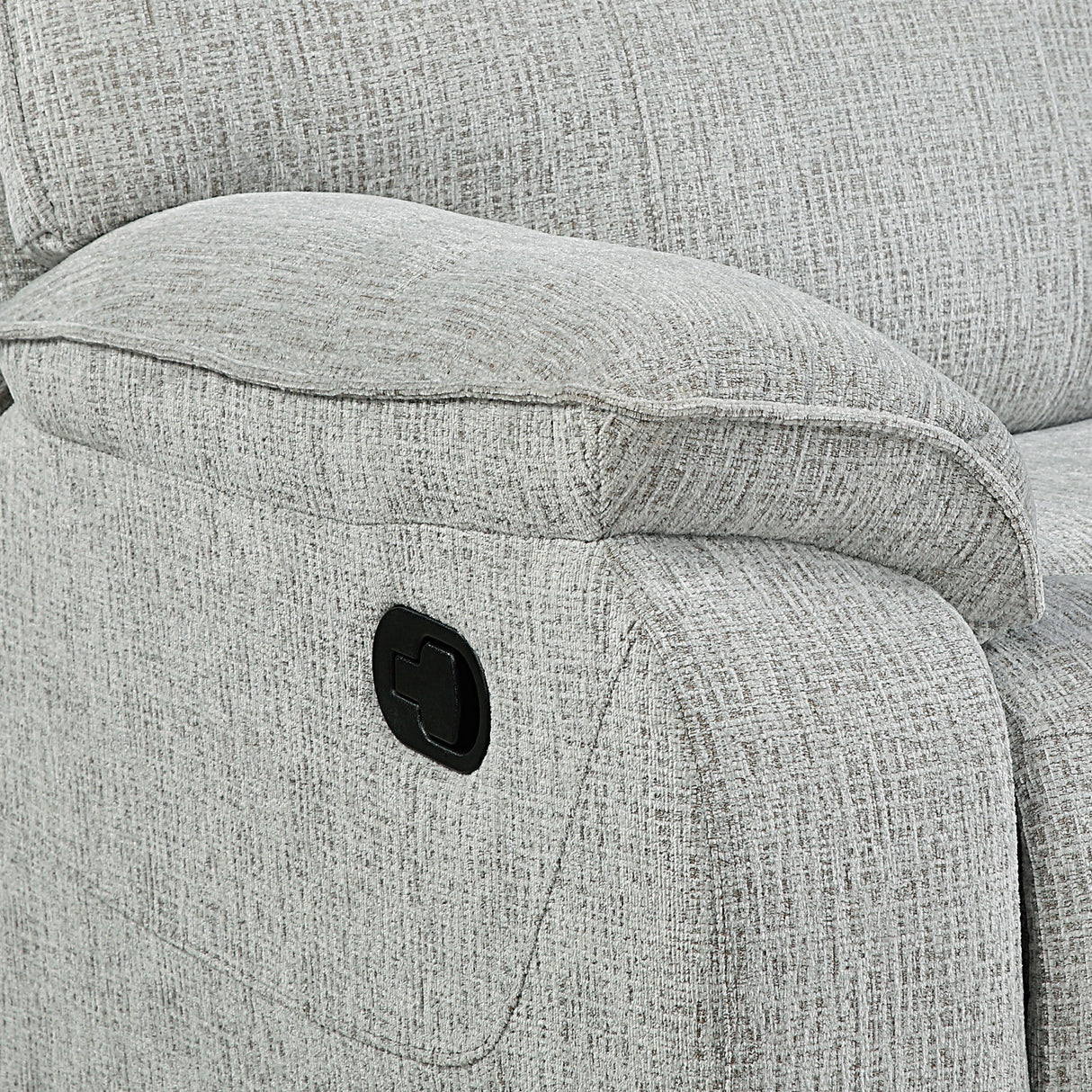Chablis - Reclining Console Loveseat - Mist Gray