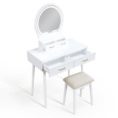 Camilla - Vanity Dresser With Mirror And Stool