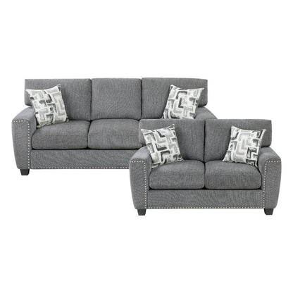 Isabel - Sofa & Loveseat - Dark Gray