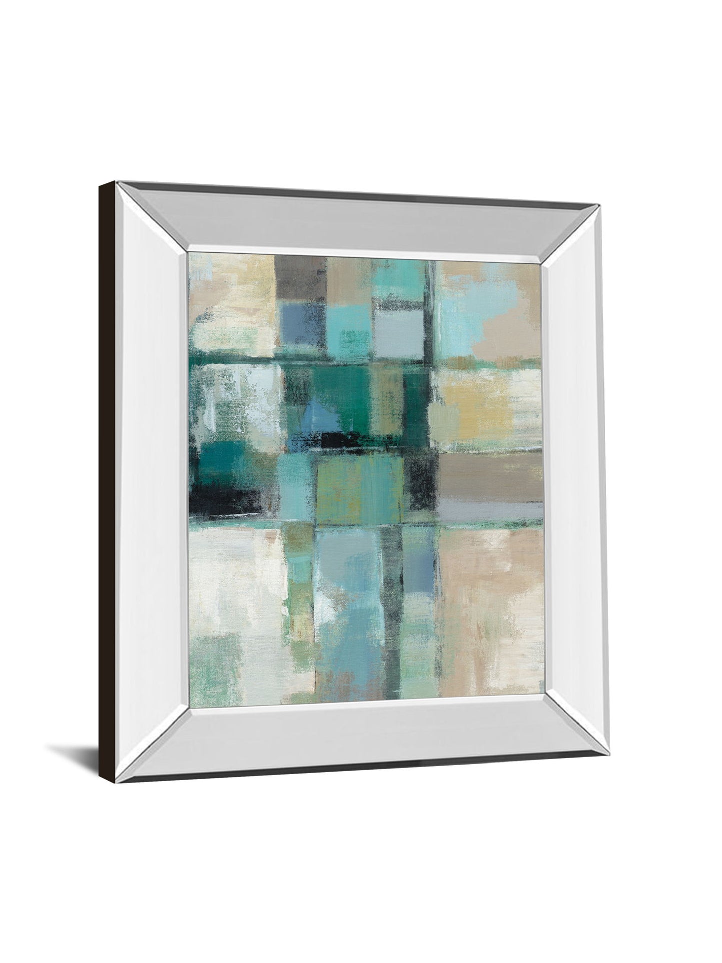 Island Hues Crop 2 By Sylvia Vassileva - Mirror Framed Print Wall Art - Blue