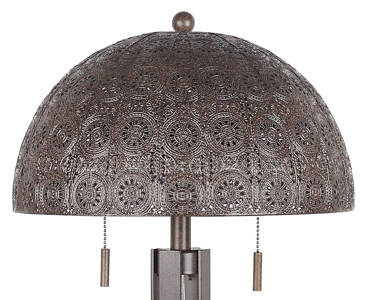 Bronze Tapestry - 28 X 14 - Metal Table Lamp (Set of 2) - Antique Bronze