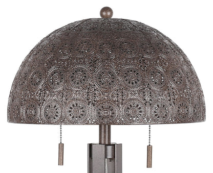 Bronze Tapestry - 28 X 14 - Metal Table Lamp (Set of 2) - Antique Bronze