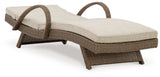 Beachcroft - Chaise Lounge With Cushion - Beige