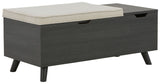 Yarlow - Storage Bench - Dark Gray