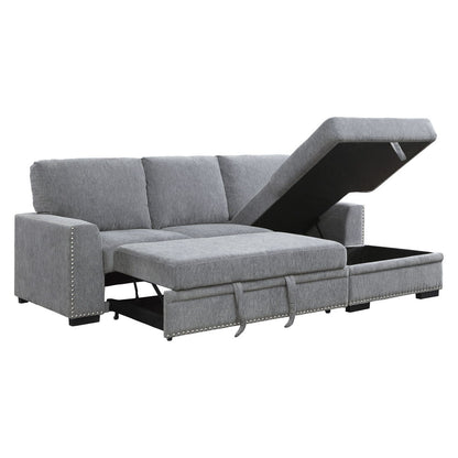 Morelia - 2 Piece Sectional With Pull-Out Bed And Chaise With Hidden Storage
