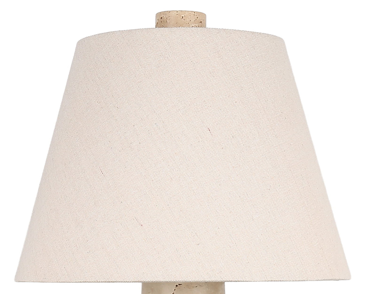 Strata Poise - 24 X 13 - Travertine Accent Lamp (Set of 2) - Natural Travertine Stone