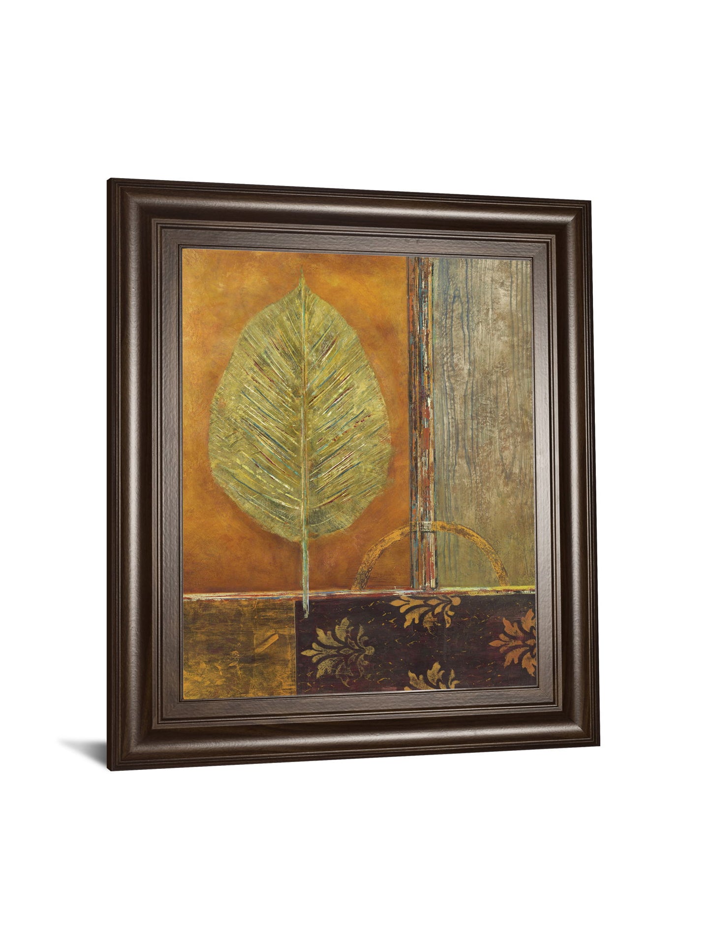 Copper Leaf By Viola Lee - Framed Print Wall Art - Light Brown