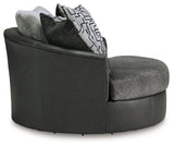 Brixley Pier - Oversized Swivel Accent Chair - Graphite