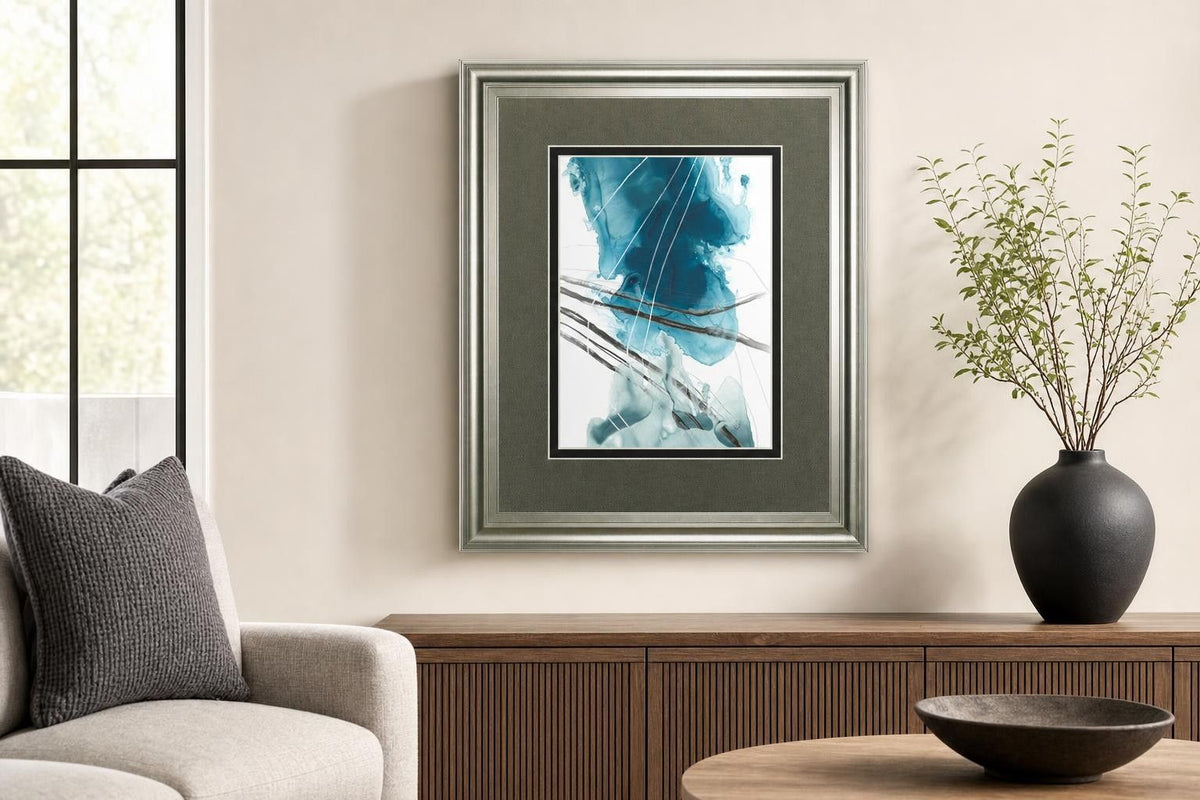 34x40 Bella Indigo II By June Erica Vess - Blue