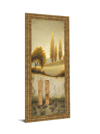 Beyond The Village By Michael Marcon - Framed Print Wall Art - Beige