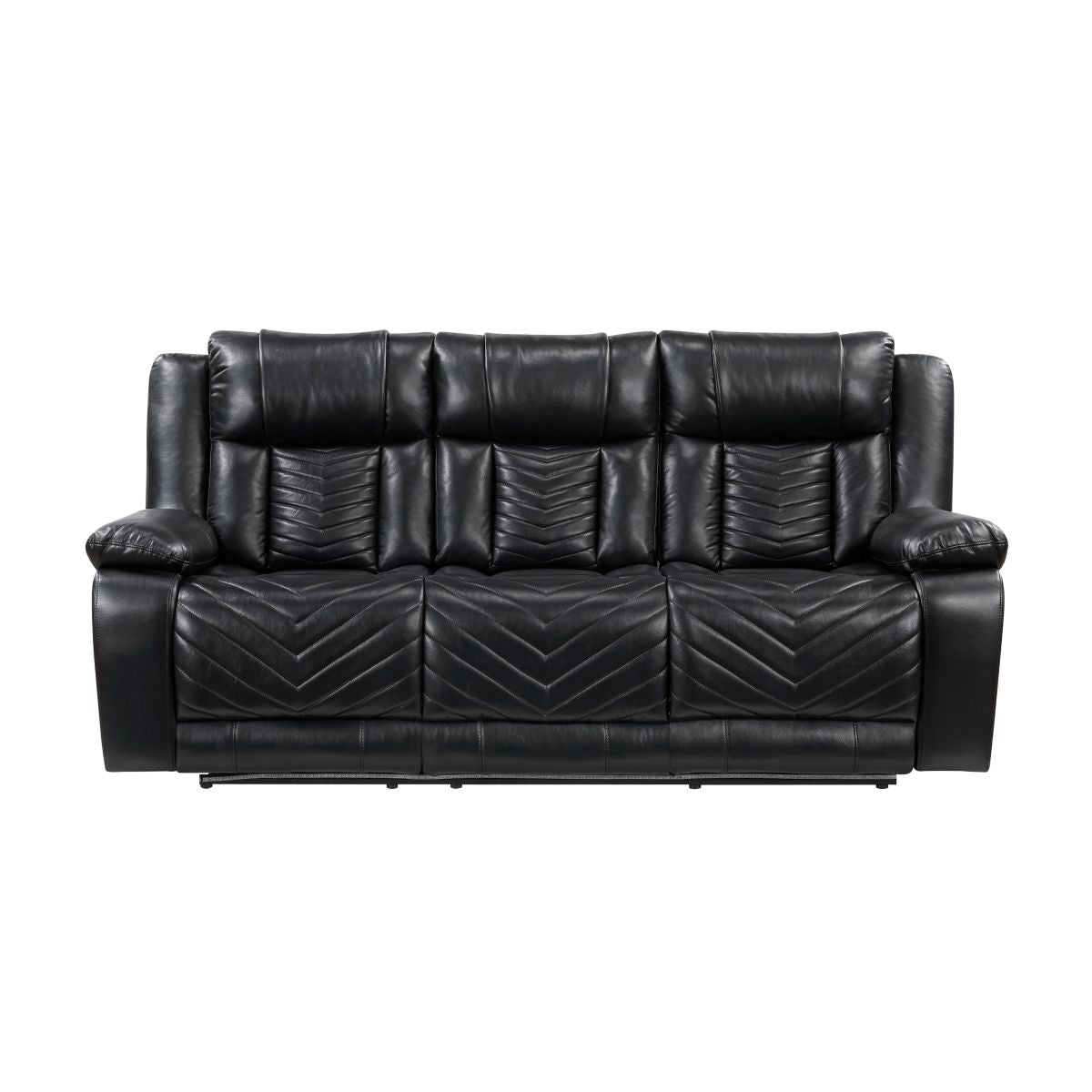 Huron - Power Double Reclining Sofa With Center Drop-Down Cup Holders, Wireless Charger, Magazine Bag, LED And Charging Ports