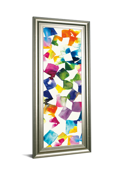 Colorful Cubes Il By Wild Apple Portfolio - Framed Print Wall Art - Blue