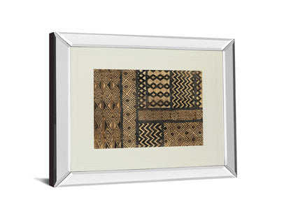 Kuba Abstract By Sue Schlabach - Mirror Framed Print Wall Art - Light Brown