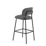 Blythe - Vegan Leather Bar Chair (Set of 2) - Gray