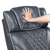 Apex - Power Double Reclining Loveseat With Center Console, Power Headrests, Storage Arms With Cup Holders, Wireless Charger, Air Massage And Heat, LED Lighting And Charging Ports