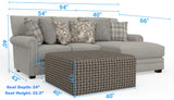 Livingston - Sectional With Comfort Coil Seating, 40" Cocktail Ottoman And Accent Pillows Included