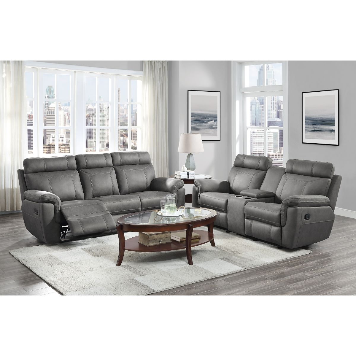 Clifton - Double Glider Reclining Loveseat With Center Console
