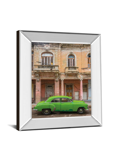 Classic Havana By Alan Copson - Mirror Framed Print Wall Art - Beige
