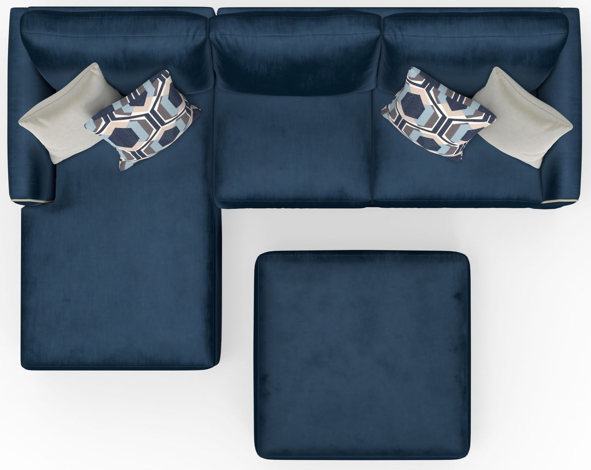 Jetson - Sectional With Comfort Coil Seat Cushions, Included Accent Pillows & Cocktail Ottoman