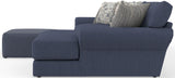 Cape May - Sofa Chaise With Comfort Coil Seating, 41" Cocktail Ottoman And 5 Accent Pillows Included