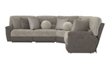 Rendezvous - 5 Piece Modular Sectional With 3 Reclining Seats - Umber