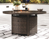 Paradise Trail - Round Fire Pit Table - Medium Brown