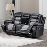 Nikko - Console Loveseat With Dual Recliners