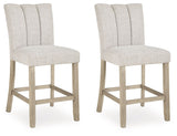 Larawyn - Upholstered Barstool (Set of 2) - Bisque
