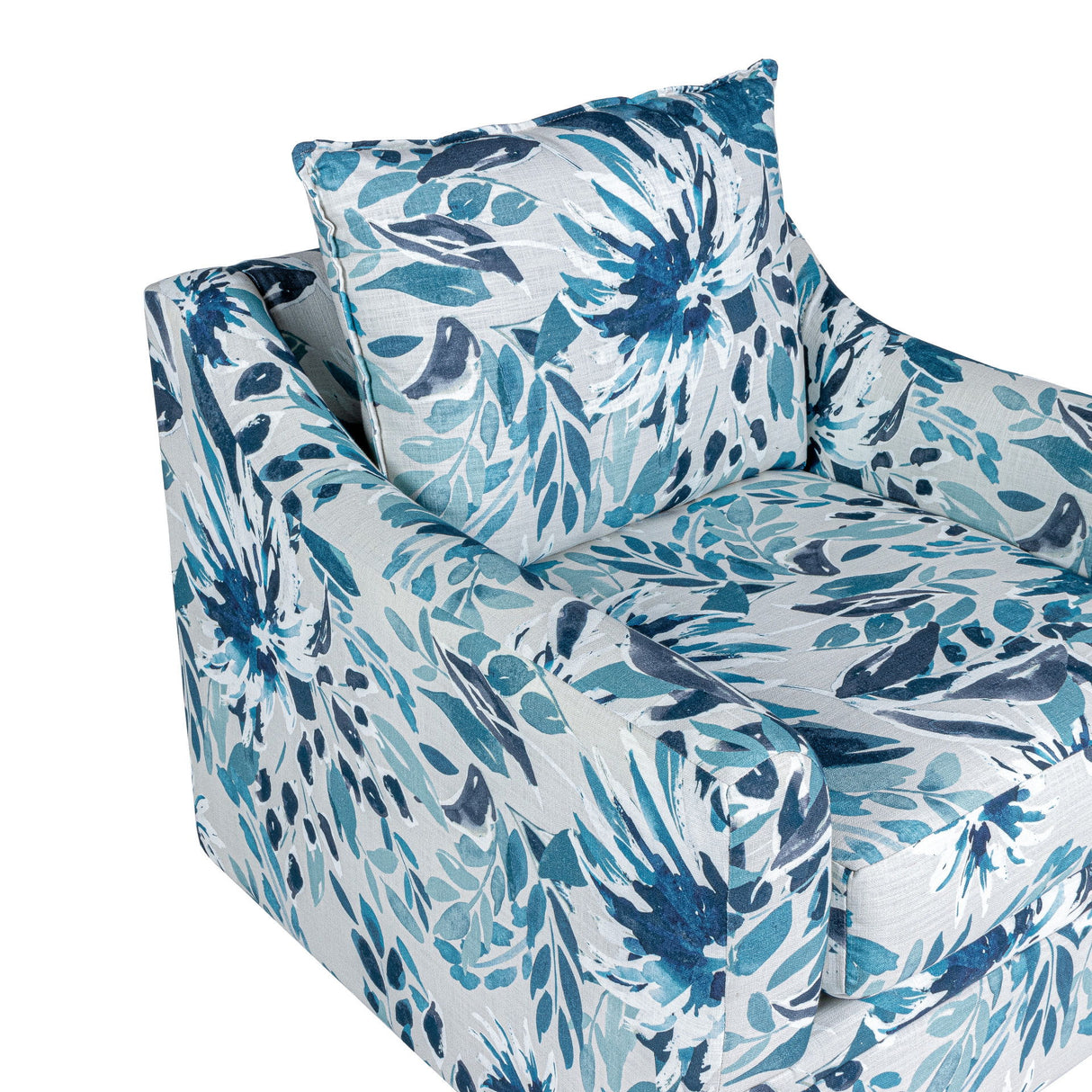 Sylvie - Swivel Chair - Blue / White