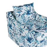 Sylvie - Swivel Chair - Blue / White