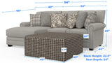 Livingston - Sectional With Comfort Coil Seating, 40" Cocktail Ottoman And Accent Pillows Included