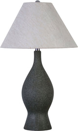 "Cerulean Elegance" Ceramic Table Lamp (Set of 2) - Blue Gray
