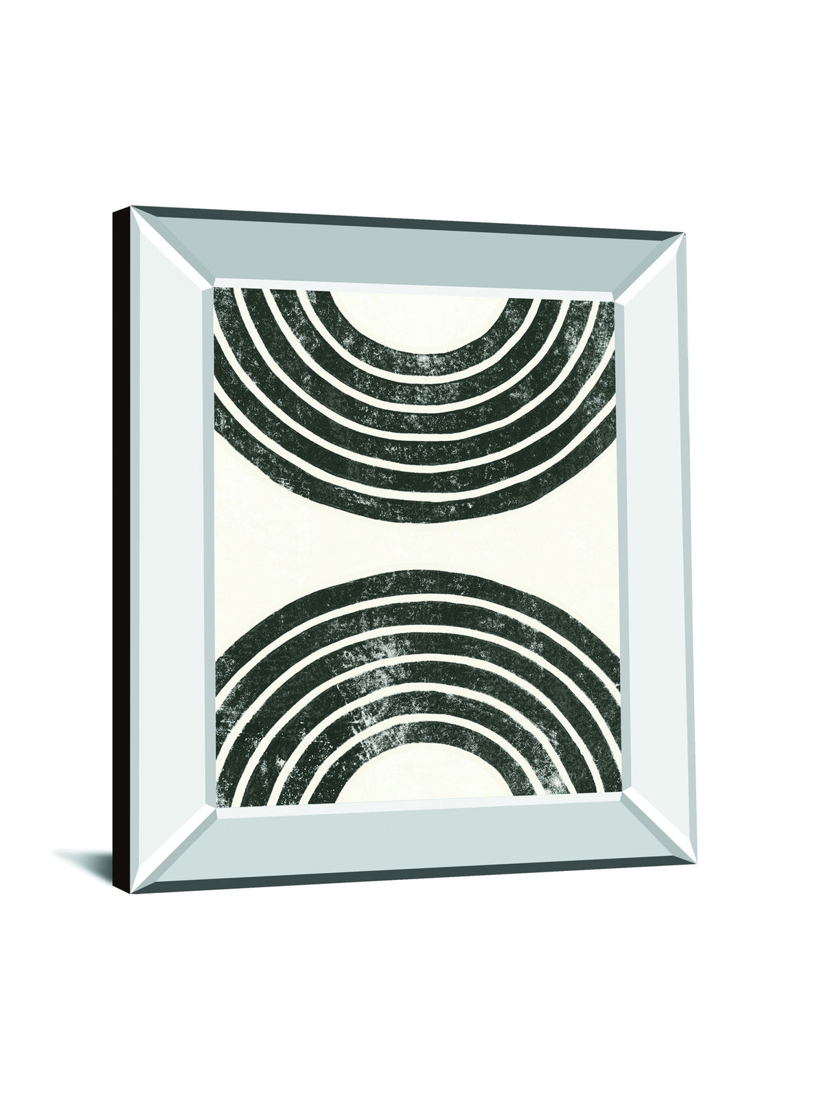 Over The Rainbow BW I By Moira Hershey - Mirror Framed Print Wall Art - Dark Gray