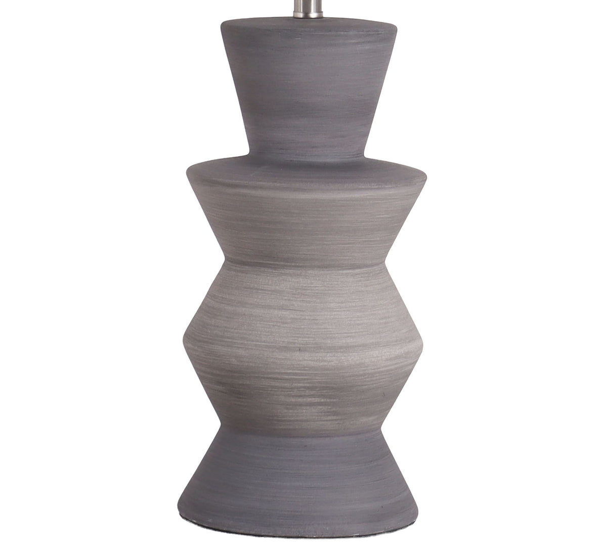 Quiet Cadence - 26 X 15 - Ceramic Table Lamp (Set of 2) - Stone Grey