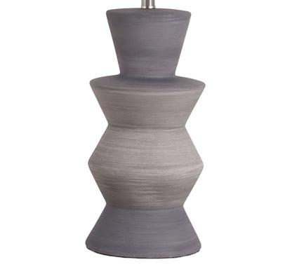 Quiet Cadence - 26 X 15 - Ceramic Table Lamp (Set of 2) - Stone Grey