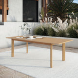 Wesley - Patio Dining Table With Self Storing Leaf - Light Brown