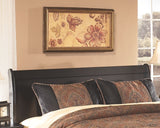 Huey Vineyard - Queen Sleigh Headboard - Black