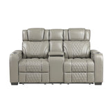 Apex - Power Double Reclining Loveseat With Center Console, Power Headrests, Storage Arms With Cup Holders, Wireless Charger, Air Massage And Heat, LED Lighting And Charging Ports