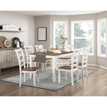 Dobson - 7 Piece Dinette Set - White / Cherry