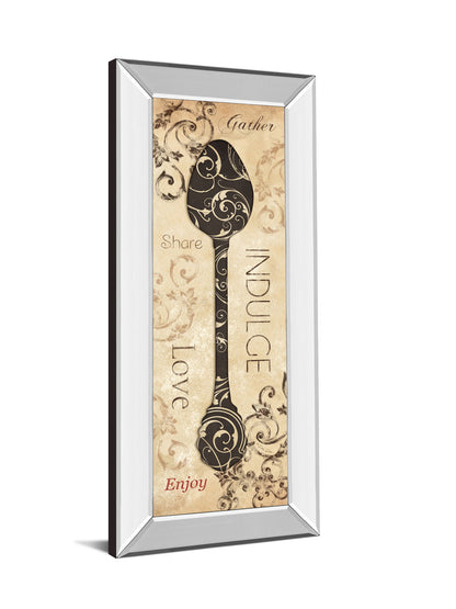 Indulge By Dee Dee - Mirror Framed Print Wall Art - Beige