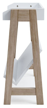 Blariden - Small Bookcase - White / Tan