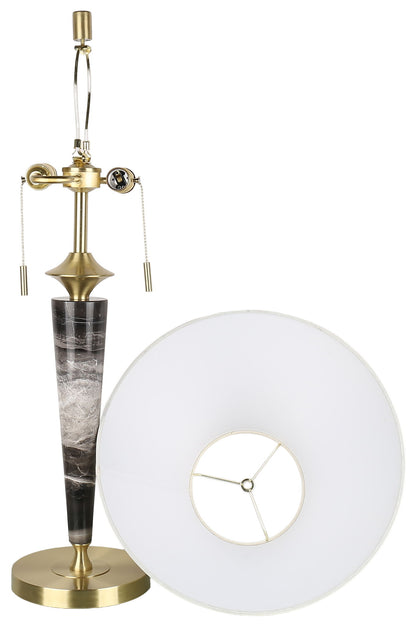 Midnight Scepter - 31 X 16 - Marble Table Lamp (Set of 2) - Black Marble