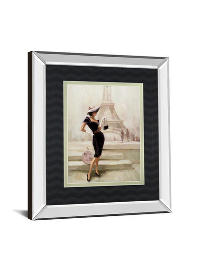 Love, From Paris By Steve Henderson - Mirror Framed Print Wall Art - Beige